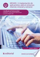 libro Implantación De Aplicaciones Web En Entornos Internet, Intranet Y Extranet. Ifcd0210